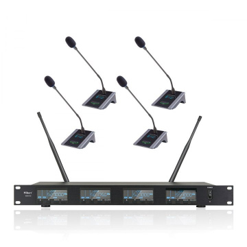 Hiiber 4 Channels UHF Conference Wireless Microphone