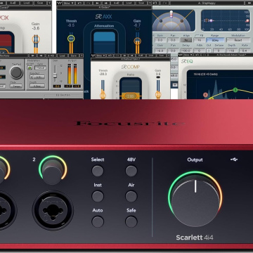 Focusrite Scarlett 4i4 USB Audio Interface 4rd Gen USB Audio Interface, for Musicians, Songwriters, Guitarists, Content Creators