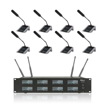 Hiiber 8 Channels UHF Wireless Conference Microphone System