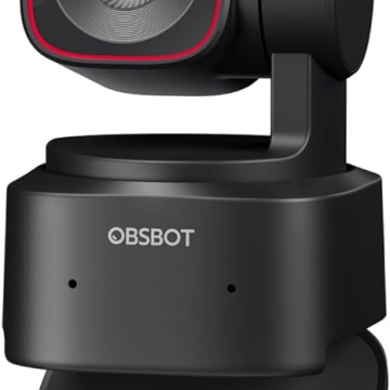 OBSBOT Tiny 2 Lite 4K Webcam for PC, AI Tracking PTZ Streaming Camera with 1/2" Sensor, Gesture Control, 60 FPS, HDR, Microphones, Web Camera for Desktop Computer, Laptop, Meeting, Video Calls